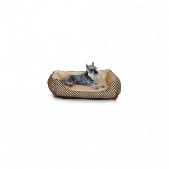 K&h Angry mood Prodjcts Kh33164 Self Warming Lounge Sleeper Square Medium Bown 24 Inch X 30 Inch X 9 Inch