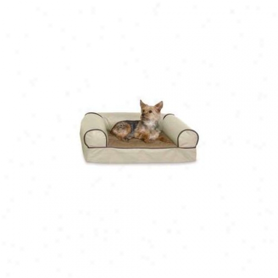 K&h Pet Products Kh4269 Memory Foam Cozy Sofa Large White Chocolate 41 Inch X 30 Inch X 10 Inch