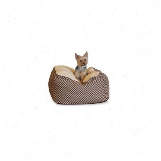 K&h Pet Products Kh7524 Deluxe Cuddle Cube Large Brown 30 Inch X 30 Inch X 12 Inch