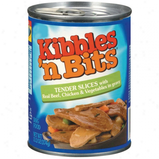 Kibbles 'n Bits Tender Slices Beef/chicken/vegetables In Gravy, 13.2 Oz
