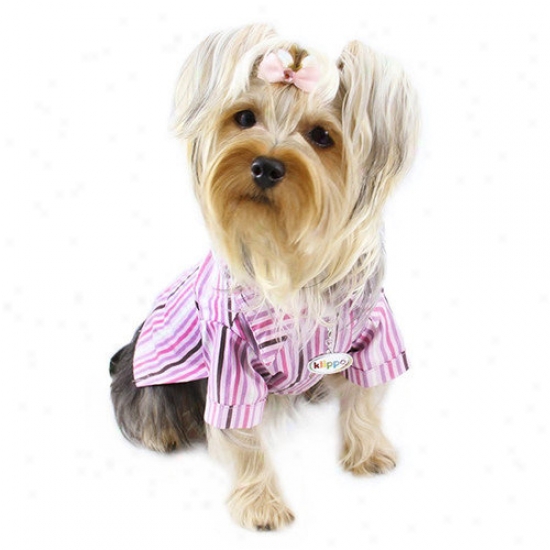 Klippo Pet Adorable Smart Stripes Classic Button-up Dog Shirt