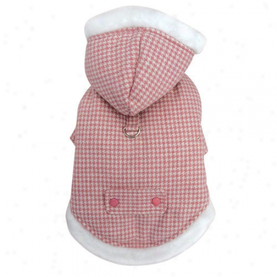 Klippo Pet Thick And Warm Houndstooth Dog Coat Upon Detachable Hood