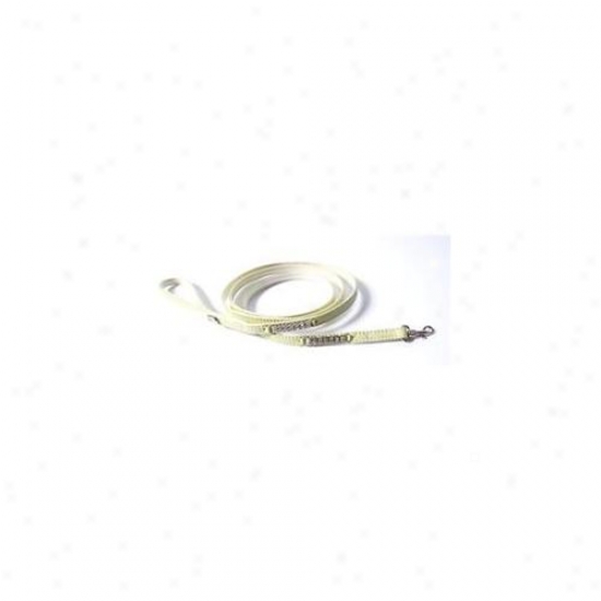 La Cinopelca Rz004-b 63 Inch Teacup Leash With Crystals- Sage
