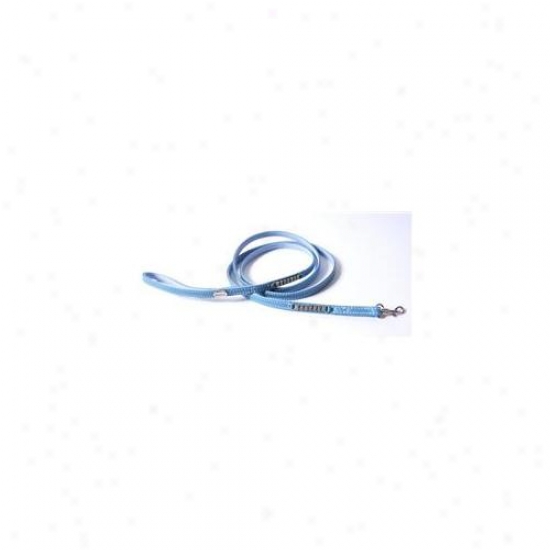 La Cinopelca Rz004-c 63 Inch Teacup Leash With Crystals- Tiffany Blue