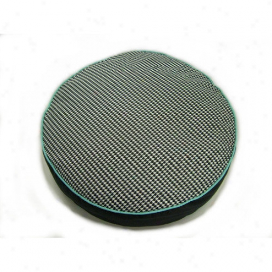 Lava Houndstooth Round Pet Bed