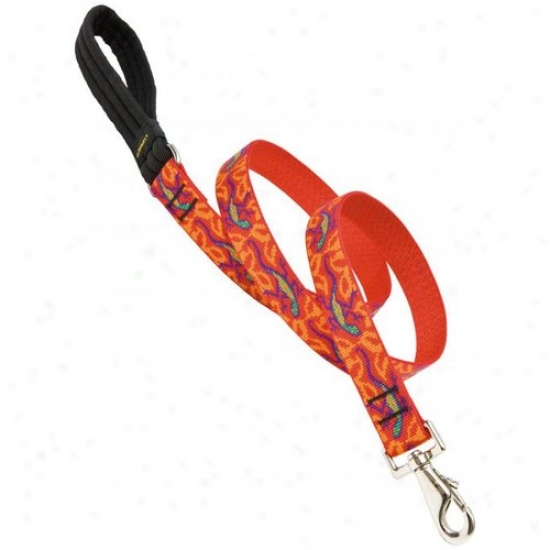Lu0ine Inc 41058 1 Inch X 4 Go Go Gecko Design Dog Lead