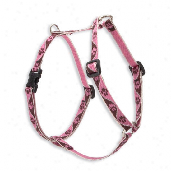 Lupne Pet Tickled Pink 1/2'' Adjustable Small Dog Roman Harness