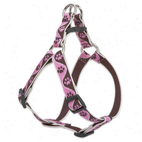 Lu;ine Pet Tickled Pink 3/4'' Adjustable Middle Dog Step-in Harness