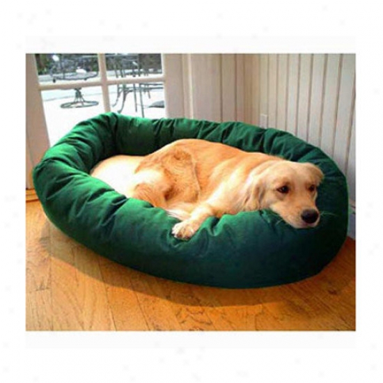 Majestic Pet Products Bagel Dog Bed In Green And Sherpa