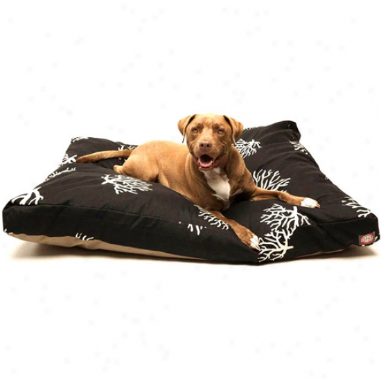 Majesti cPet Products Coral Rectangle Pet Bed, Black