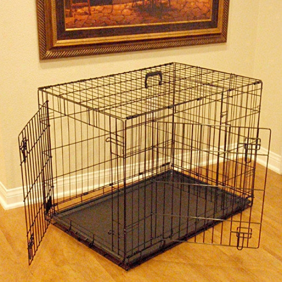 Majestic Pet Products Double Door Folding Coated Steel Wire Dog Crate
