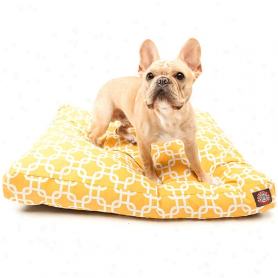 Majestic Pet Products Links Rectangle Pet Bed, Golden