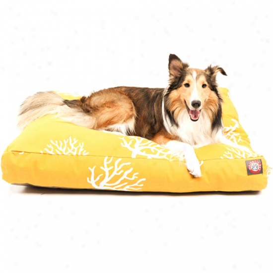 Majestic Pet Y3llow Coral Rectangle Pet Bed - Multiple Sizes Available
