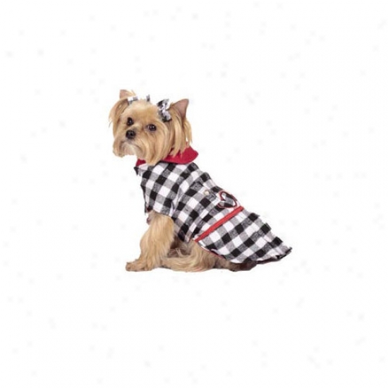 Max's Closet Buffalo Plaid Dog Coat In Black/white