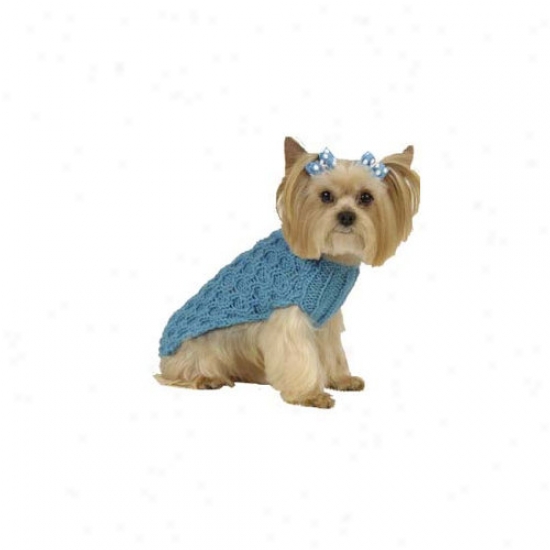 Max's Closet Trellia Cable Dog Sweater With Hat