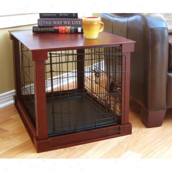Merry Products Deluxe Wood And Wire Dog Crate