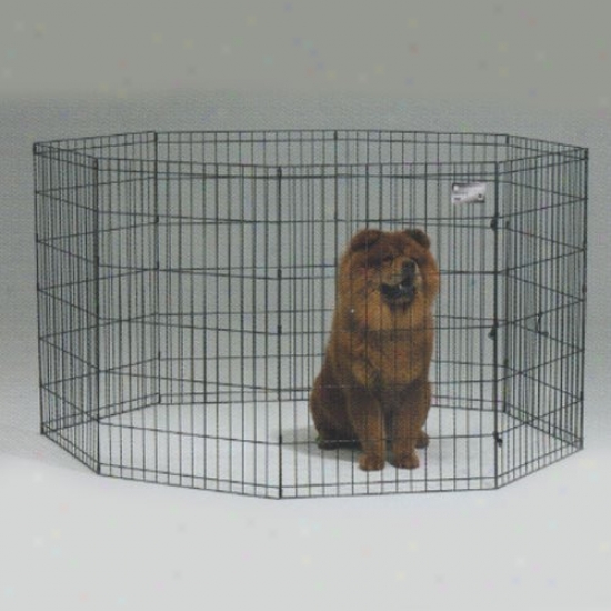 Midwest Black Exercise Pen Free from Door