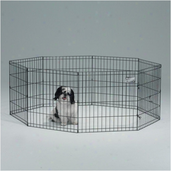 Midwezt Homes For Pets Exercise Pen Without Door In Black Finieh