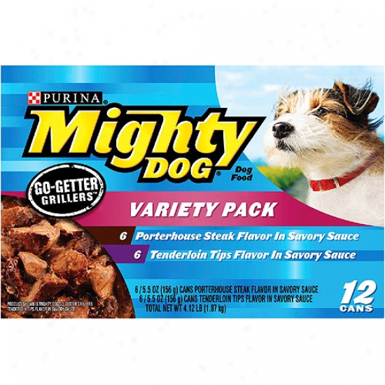 Mighty Dog Grilled Variety Pack Purina Canned Dog Food, 12pk Of 5.5oz Cans