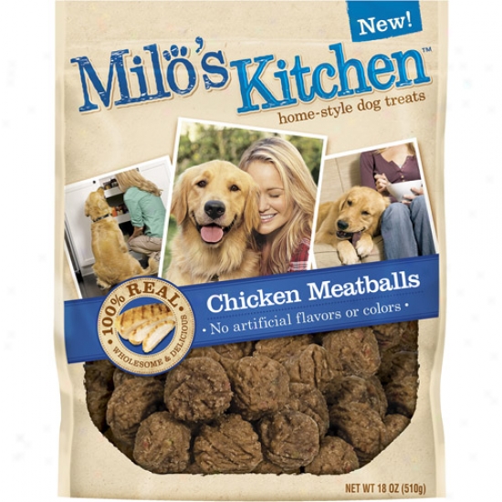 Milo's Kitchen Home-tsyle Chicken Meatballs Dog Treats, 18 Oz