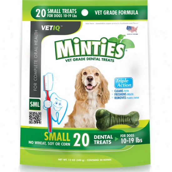 Minties From Vetiq Small Dog Dental Treats, 12 Oz