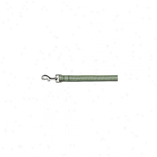 Mirage Pet Products 125-007 1006gr Preppy Stripes Nylon Ribbon Collars Green - White 1 Wide 6ft Lsh