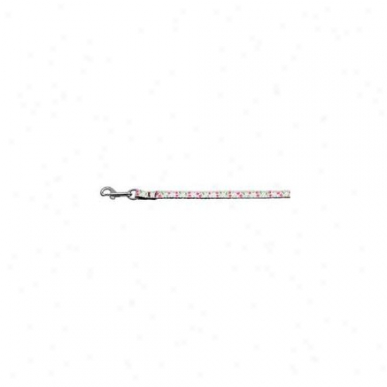 Mirage Pet Products 125-010 3806wt Cherries Nylon Collar White . 38 Wide 6ft Lsh