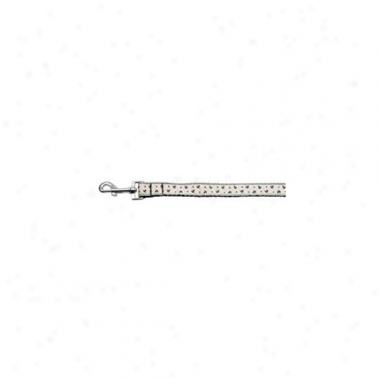Mirage Pet Products 125-016 1004wwt Anchors Nylon Ribbon Leash Happy 1 Inch Wide 4ft Long