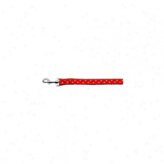 Mirage Pet Products 125-016 1006rd Anchors Nylon Ribbon Leash Red 1 Inch Wide 6ft Long
