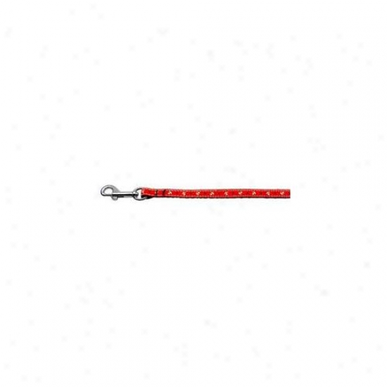 Mkrage Pet Products 125-016 3804rd Anchors Nylon Ribbon Leash Red . 38 Inch Wide 4ft Long