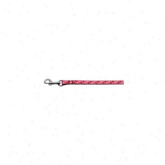Mirage Pet Products 125-017 3806bpk Argyle Hesrts Nylon Ribbon Leash Bright Pink . 38 Wide 6ft Long
