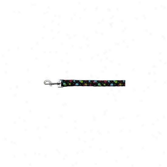 Mirage Pet Products 124-018 1006bk Lollipops Nylln Ribbon Leash Black 1 Inch Spacious 6ft Lengthy