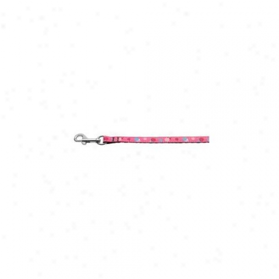 Miarge Pet Products 125-018 3804bpk Lollipops Nylon Ribbon Leash Bright Pink . 38 Inch Remote 4ft Long