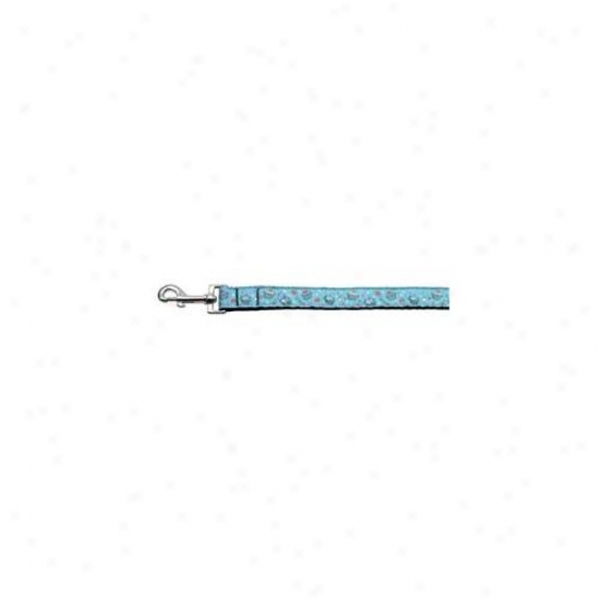 Mirage Pet Products 125-019 1004bbl Cupcakes Nylon Ribbon Leash Baby Blue 1 Inch Wide 4ft Long