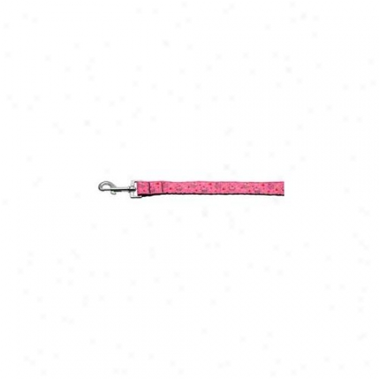 Mirage Pet Products 125-019 1006bpk Cupcakes Nylon Ribbon Leash Bright Pink 1 Inch Wide 6ft Long