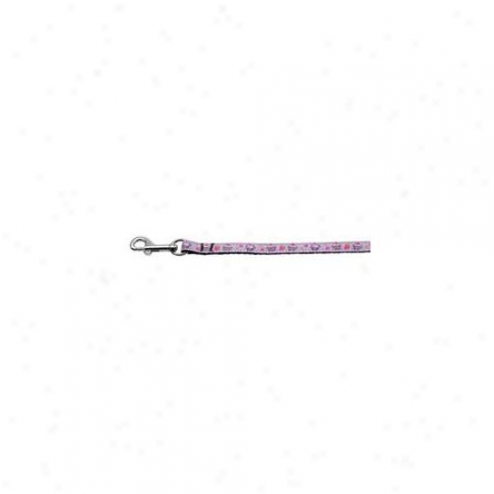 Mirage Pet Products 125-019 3804or Cupcakes Nylon Ribbon Leash Purple . 38 Inch Wide 4ft Long