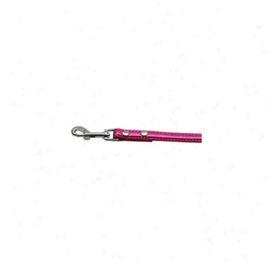 Miragw Pet Products 18-02 12pkm . 75 Inch  - 18mm Metallic Two-tier Collar  Pink . 50 Inch  Leash