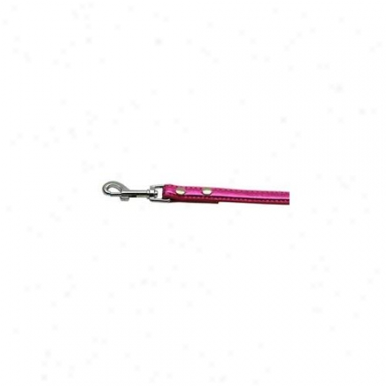Mirage Pet Products 18-02 34pkm . 75 Inch  - 18mm Metal1ic Two-tier Collar  Pink .7 5 Inch  Leash