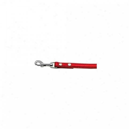 Mirage Pet Products 18-02 34rdm . 75 Inch  - 18mm Metallic Two-tier Collar  Red . 75 Inch  Ldash