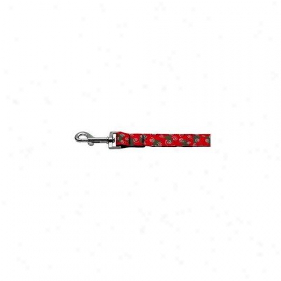 Mirage Pet Pdoducts 25-09 1004 Christmas Trdes Nylon And Ribbon Collars .  1 Inch  Wide X 4 Leash