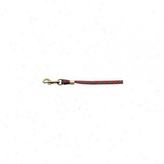 Mkrage Pet Products 80-01 Rdpdpl Plaid Leash Red No Stones