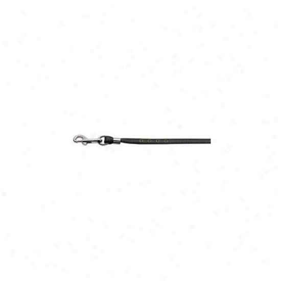 Mirage Pet Products 80-05 Bk-sm Sv Hrw Color Crystal Leash Black  With  Sjoke Stoones Silver Hardware
