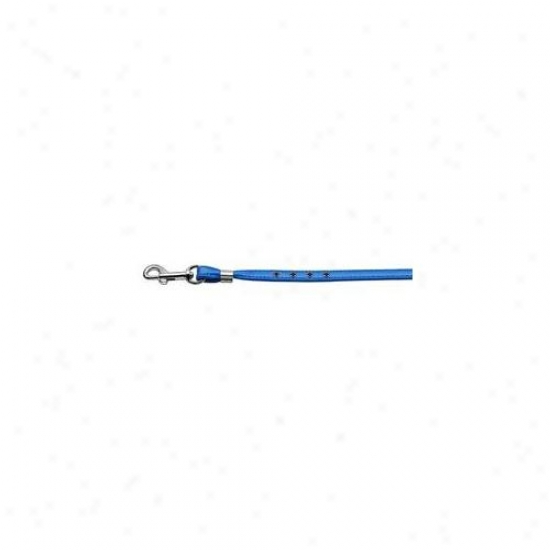Mirage Pet Products 80-05 Bl Sv Hrw Color Crystal Leash Blue  With  Blue Stones Silver Haddware