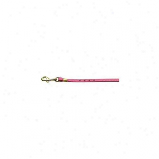 Mirage Pet Products 80-05 Pk Gd Hrw Color Crystal Leash Pink  With  Pink Stones Gold Hardware