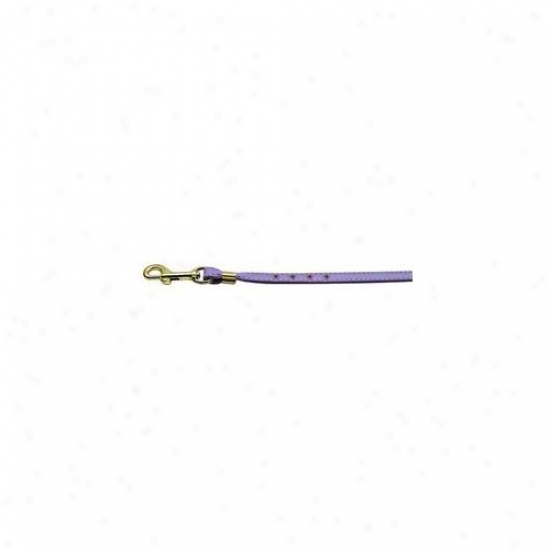 Mirage Pet Products 80-05 Pr Gd Hrw Color Crystal Leash Purple  With  Purple Stones Gold Hardware