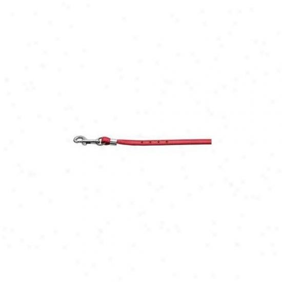Mirage Favorite Products 80-05 Rd Sv Hrw Color Crystal Leash Red  With  Red Stones Silver Hardware
