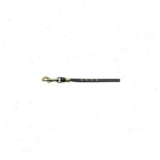 Mirage Pet Products 80-06 Bk Gd Hrw Clear Crystal Leash Black Gold Hardware