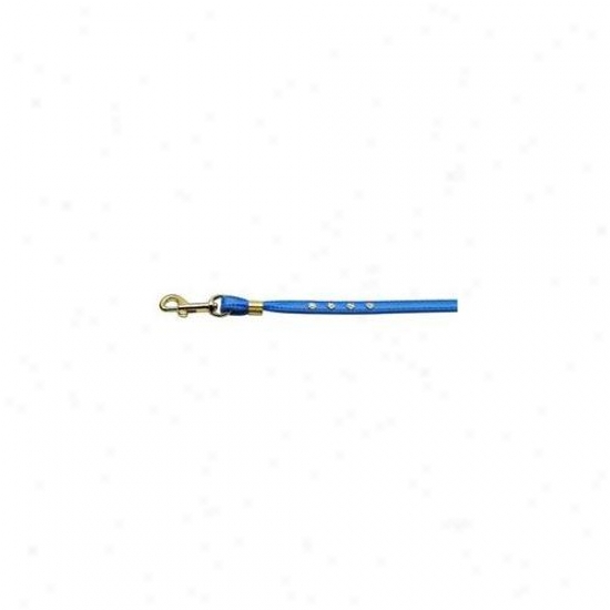 Mirage Pet Products 80-06 Bl Gd Hrw Clear Crystal Lsash Blue Gold Hardware