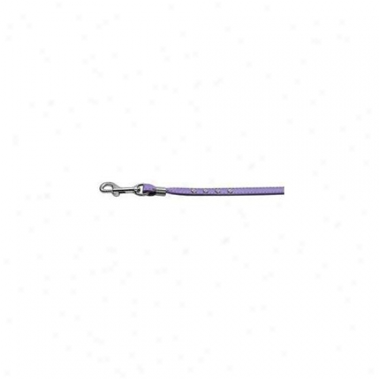 Mirage Pet Products 80-06 Pr Slv Hrw Clear Crystal Leash Purple Gentle Hardware