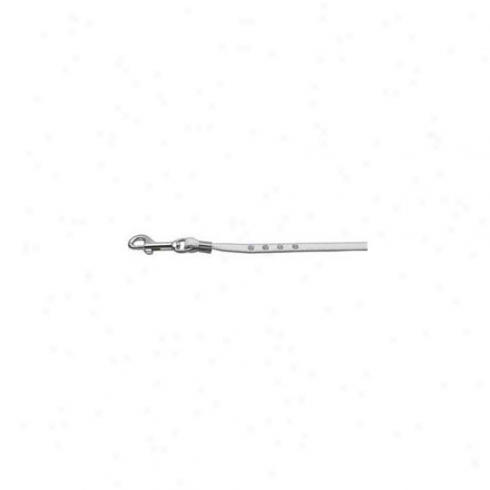 Mirage Pet Products 80-06 Wt Slv Hrw Clear Crystal Leash White Silver Hardware